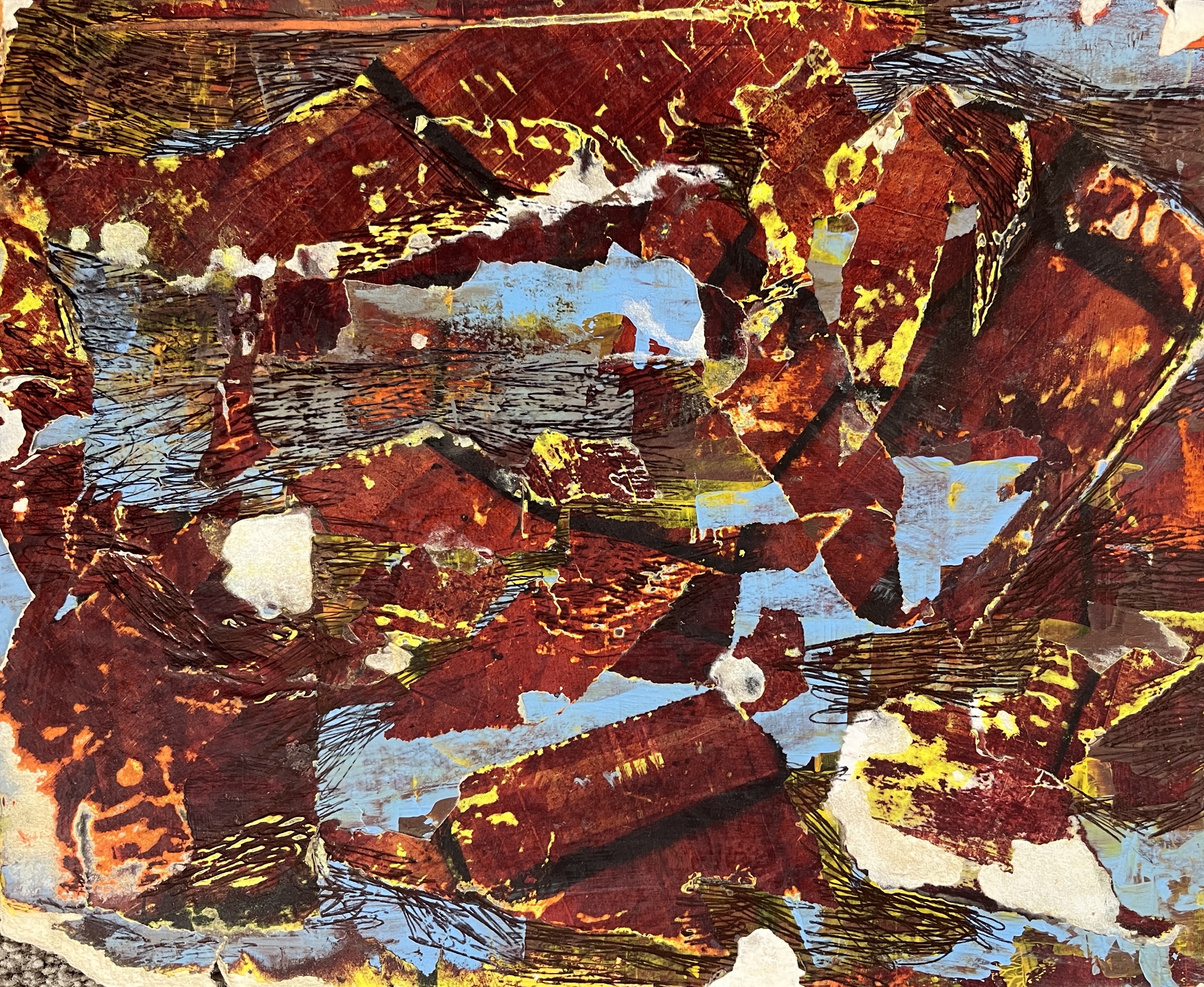 Red and Blue Collage
