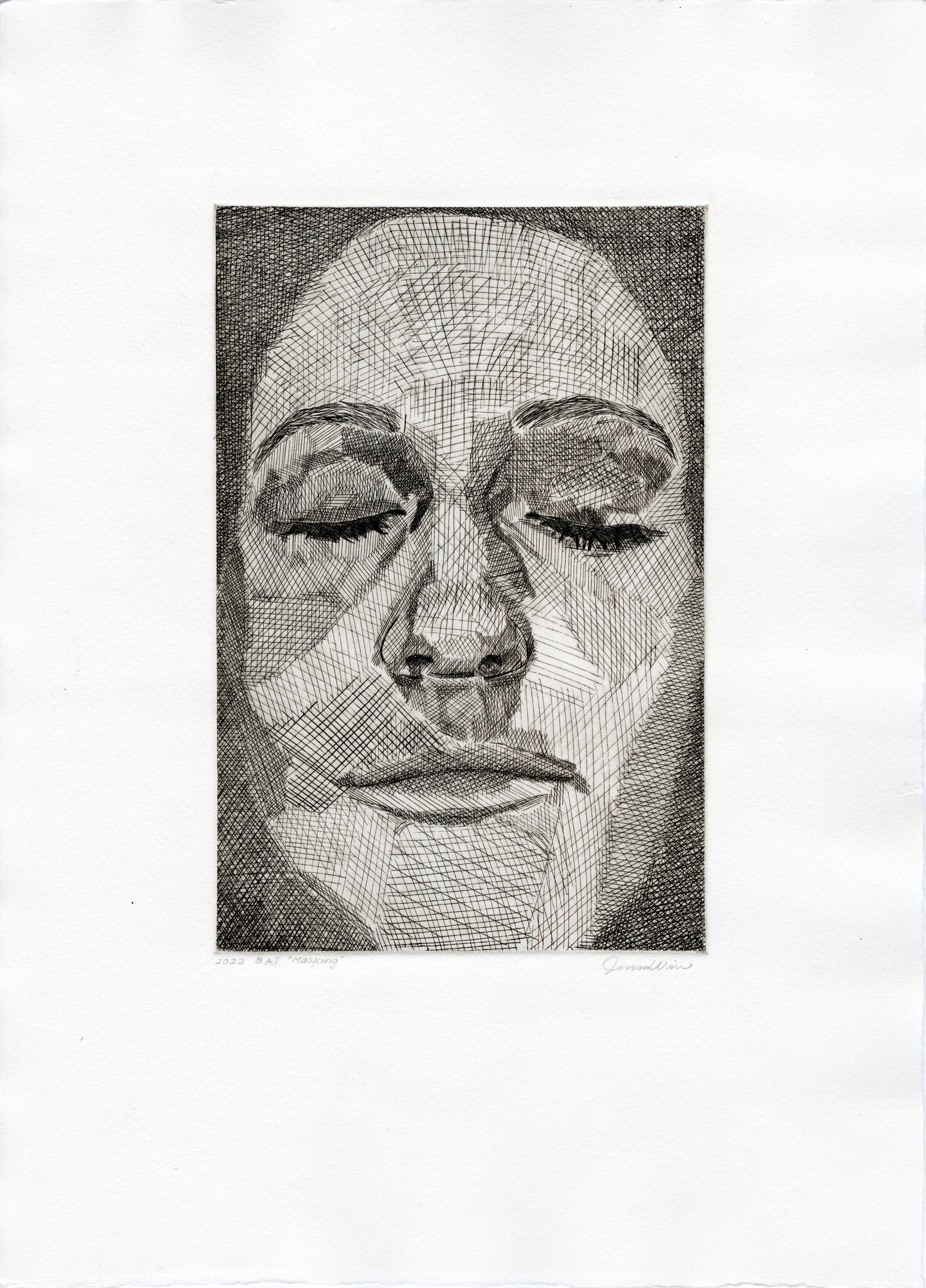 MASKING 
        
        Intaglio Print
        11 in. x 15 in.